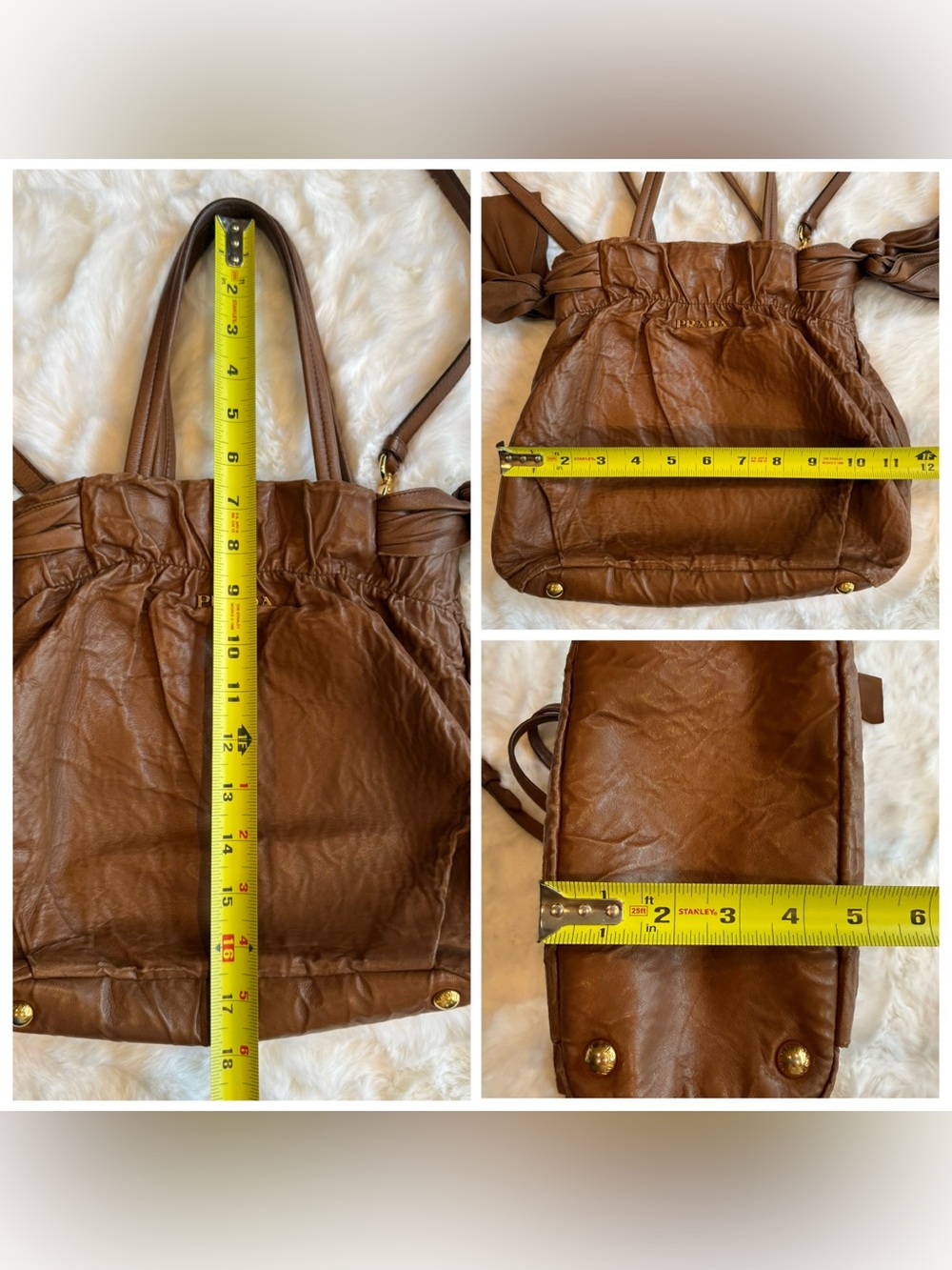 Prada Nappa Leather Antique Bow Bag - Picture 13 of 15